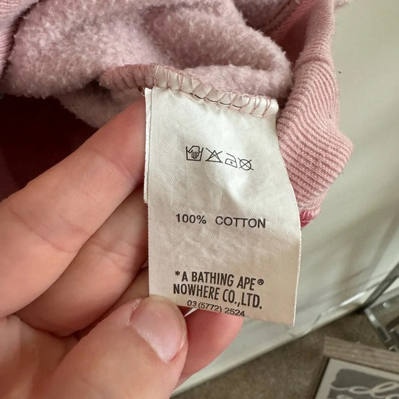 BAPE ABC pink Camo Stone Crewneck sweatshirt size medium - Picture 6 of 7